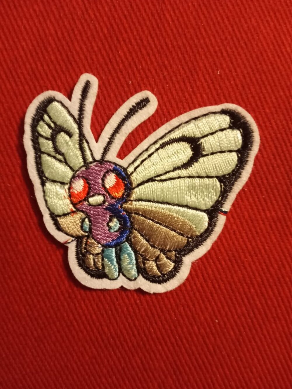 embroidered Butterfree bug Pokemon iron on patch